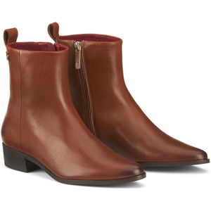 Leren cowboy bottines met hak TOMMY HILFIGER. Leer materiaal. Maten 37. Kastanje kleur