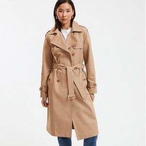 Trenchcoat in katoen, Signature FERDINAND LA REDOUTE COLLECTIONS. Katoen materiaal. Maten 48 FR - 46 EU. Beige kleur