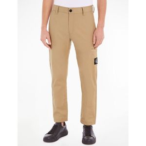 Ripstop broek, taps toelopende chino CALVIN KLEIN JEANS. Katoen materiaal. Maten XL. Beige kleur