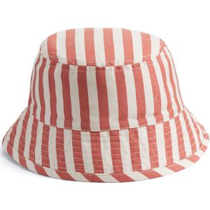 Gestreepte bucket hat in katoen LA REDOUTE COLLECTIONS. Katoen materiaal. Maten 52 cm. Roze kleur