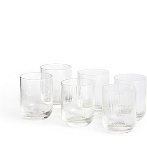Set van 6 waterglazen in geribbeld glas, Stria LA REDOUTE INTERIEURS. Glas materiaal. Maten één maat. Andere kleur