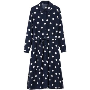 LA REDOUTE COLLECTIONS - Hemdjurk - Blauw - Viscose - Stippenprint