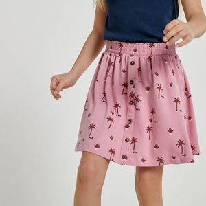 Bedrukte rok LA REDOUTE COLLECTIONS. Katoen materiaal. Maten 6 jaar - 114 cm. Roze kleur