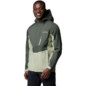 Jas met kap Pouring Adventure II COLUMBIA. Wol materiaal. Maten XXL. Groen kleur