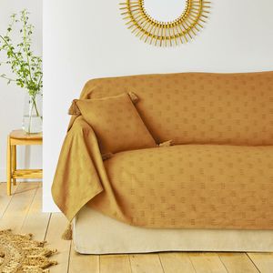 La Redoute Interieurs - Nado - Effen Plaid - Oker - Katoen
