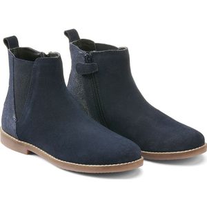 Leren chelsea boots met rits LA REDOUTE COLLECTIONS. Leer materiaal. Maten 26. Blauw kleur