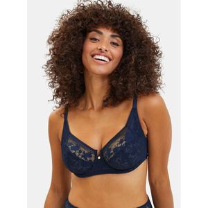 Omsluitend beugel-BH Suzie SANS COMPLEXE. Kant materiaal. Maten 95D FR - 80D EU. Blauw kleur