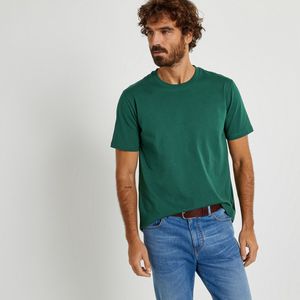 T-shirt met ronde hals en korte mouwen LA REDOUTE COLLECTIONS. Bio katoen materiaal. Maten XL. Groen kleur