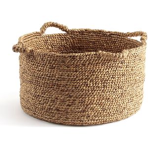 Ronde gevlochten mand H37 cm, Raga AM.PM.  materiaal. Maten 50 x 37 cm. Beige kleur