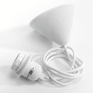 Elektrische kabel voor hanglamp E27, Baulind LA REDOUTE INTERIEURS. Katoen materiaal. Maten één maat. Wit kleur