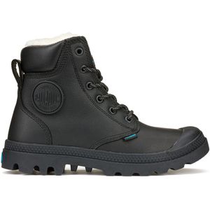 Gevoerde bottines Pampa Sport Cuff Waterproof. PALLADIUM. Leer materiaal. Maten 38. Zwart kleur