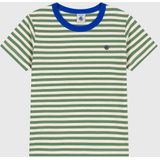 Katoenen T-shirt met strepen en korte mouwen PETIT BATEAU. Katoen materiaal. Maten 3 jaar - 94 cm. Groen kleur