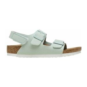 Sandaal Birkenstock Kids Milano HL Rivet Logo Textile Vegan Canvas Surf Green Narrow-Schoenmaat 30