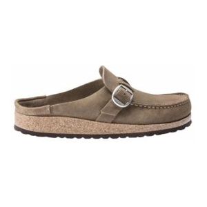 Klomp Birkenstock Women Buckley Suede Leather Gray Taupe Narrow-Schoenmaat 38