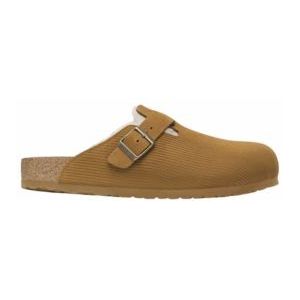 Birkenstock - Boston VL - Klomp - Bruin - Suède - Corduroy - Teddy Shearling