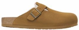 Birkenstock - Boston VL - Klomp - Bruin - Suède - Corduroy - Teddy Shearling
