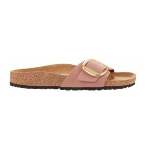 Slipper Birkenstock Women Madrid Big Buckle Natural Leather Nubuck Old Rose Narrow-Schoenmaat 38