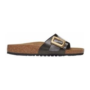 Slipper Birkenstock Women Catalina Cushion Buckle Birko-Flor Graceful Licorice Narrow-Schoenmaat 36