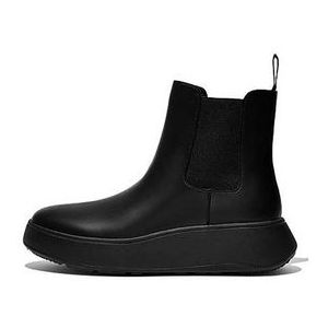 FitFlop Women F-Mode Leather Flatform Chelsea Boots All Black-Schoenmaat 36
