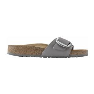 Slipper Birkenstock Women Madrid Big Buckle Nubuck Dove Gray Narrow-Schoenmaat 40