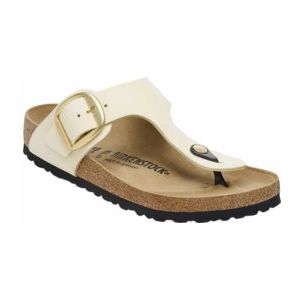 Slipper Birkenstock Women Gizeh Big Buckle Nubuck Ecru Narrow-Schoenmaat 41