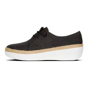 FitFlop Superderby Lace Up Shoes Shimmer Denim Black Shimmer-Denim-Schoenmaat 36