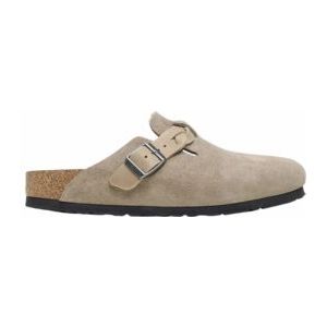 Klomp Birkenstock Women Boston Braided Suede Leather Taupe Narrow-Schoenmaat 39
