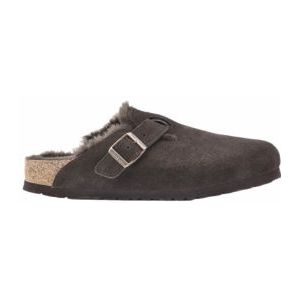 Klomp Birkenstock Unisex Boston Shearling Suede Mocha Narrow-Schoenmaat 44