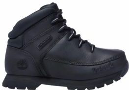 Timberland - Euro Sprint - Zwarte Halfhoge Leren Laarzen - Kinderen