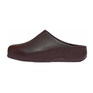FitFlop - Shuv Tumbled-Leather Clogs - Zwart - Klomp