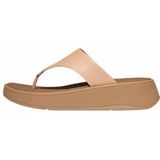 FitFlop - F-Mode - Leather Flatform Toe-Post Sandals - Sandy Beige