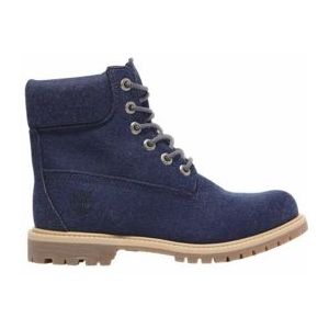 Timberland Women Premium 6 Inch Lace Dark Blue Canvas-Schoenmaat 37