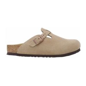 Klomp Birkenstock Kids Boston BS Suede Leather Taupe Narrow-Schoenmaat 28