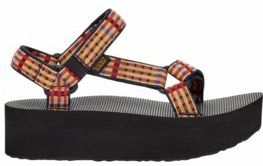 Teva - Flatform Universal - Sandaal - Modern Check Lemon Drop - Textiel