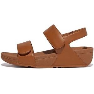 FitFlop Women Lulu Adjustable Leather Back-Strap Light Tan-Schoenmaat 39