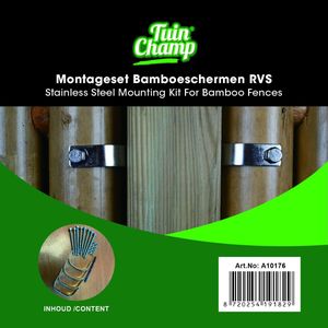 Montageset Bamboeschermen RVS