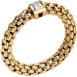 Fope gioielli flex'it souls anello 18 karaats geelgouden ring met diamant an09-g-bbr-m