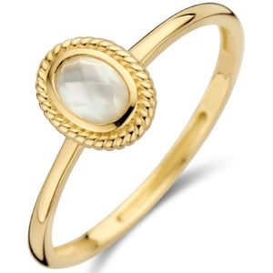 Blush ring met parelmoer en pure quartz 1239ymq-54