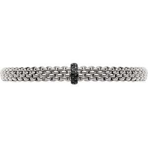 Fope gioielli flex'it vendome 18 karaats witgouden armband met zwarte diamant f560b-b-bbr1-l