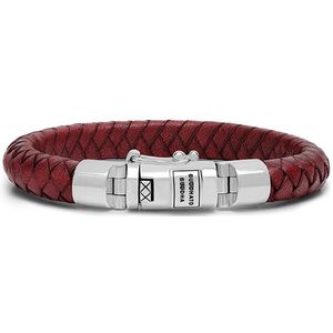 Buddha to buddha ben small leather bracelet red