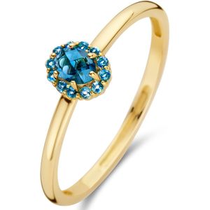 Blush ring met london blue topaz 1226ylb-50
