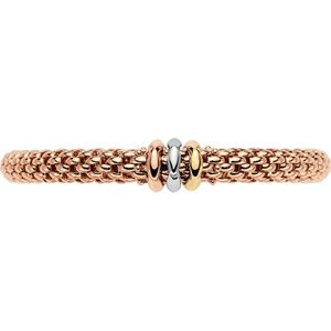 Fope gioielli 18 karaats roségouden armband "flex'it love nest" - medium 17 cm