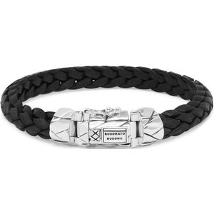 Buddha to buddha mangky small leather bracelet black