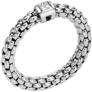 Fope gioielli flex'it souls anello 18 karaats witgouden ring met diamant an09-b-bbr-m