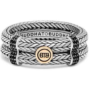 Buddha to buddha ellen double limited ring silver gold 14kt