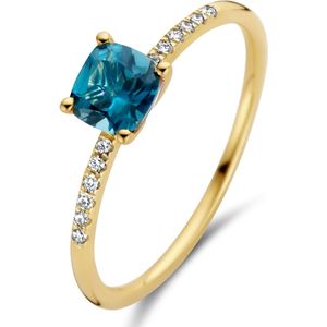 Blush diamonds ring met diamant en topaas 1638ydl-56