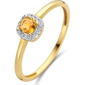 Blush diamonds ring met diamant en citrien 1636ydc-54