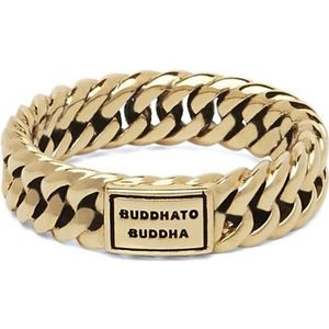 Buddha to buddha 14k gold chain ring