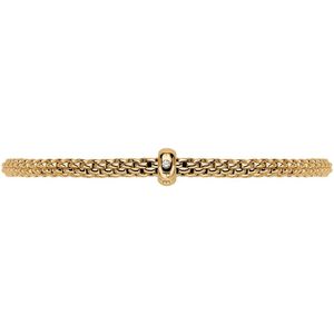 Fope gioielli flex'it prima essentials 18 karaats geelgouden armband met diamant maat sbr710-g-bbr-s