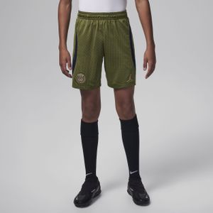 Paris Saint-Germain Strike Vierde Jordan voetbalshorts met Dri-FIT voor kids - Groen